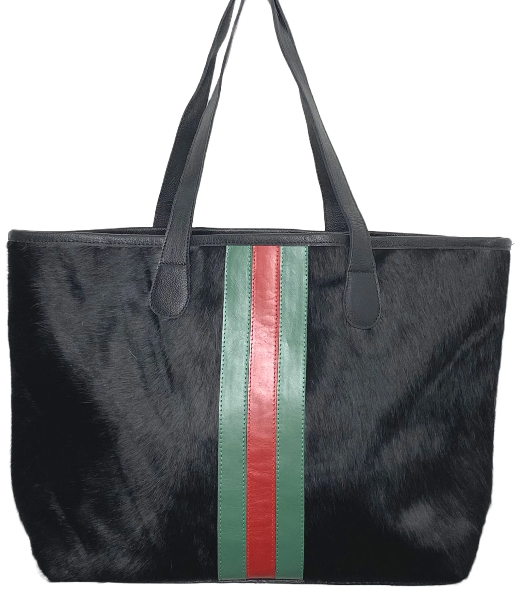 Hyde Stripe Tote in Black — Parker & Hyde